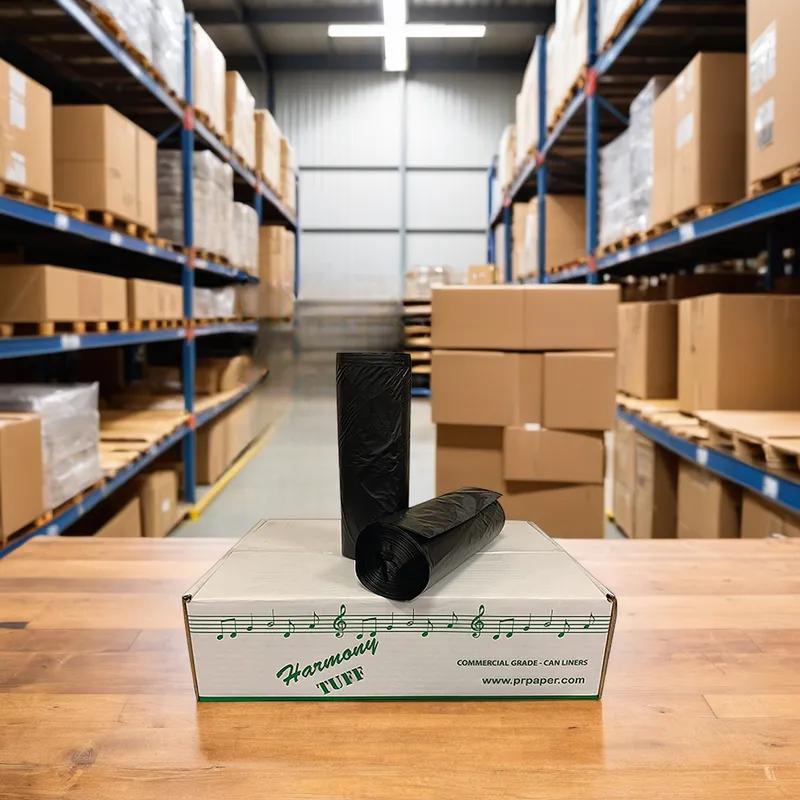 Liner 40X46 IN 45 GAL Black LDPE 1MIL Star Seal 100/Case