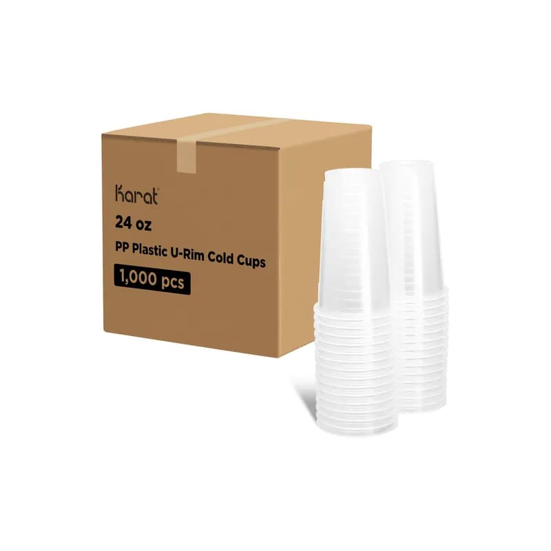 Karat® Cold Cup 24 FLOZ PP Translucent 1000/Case