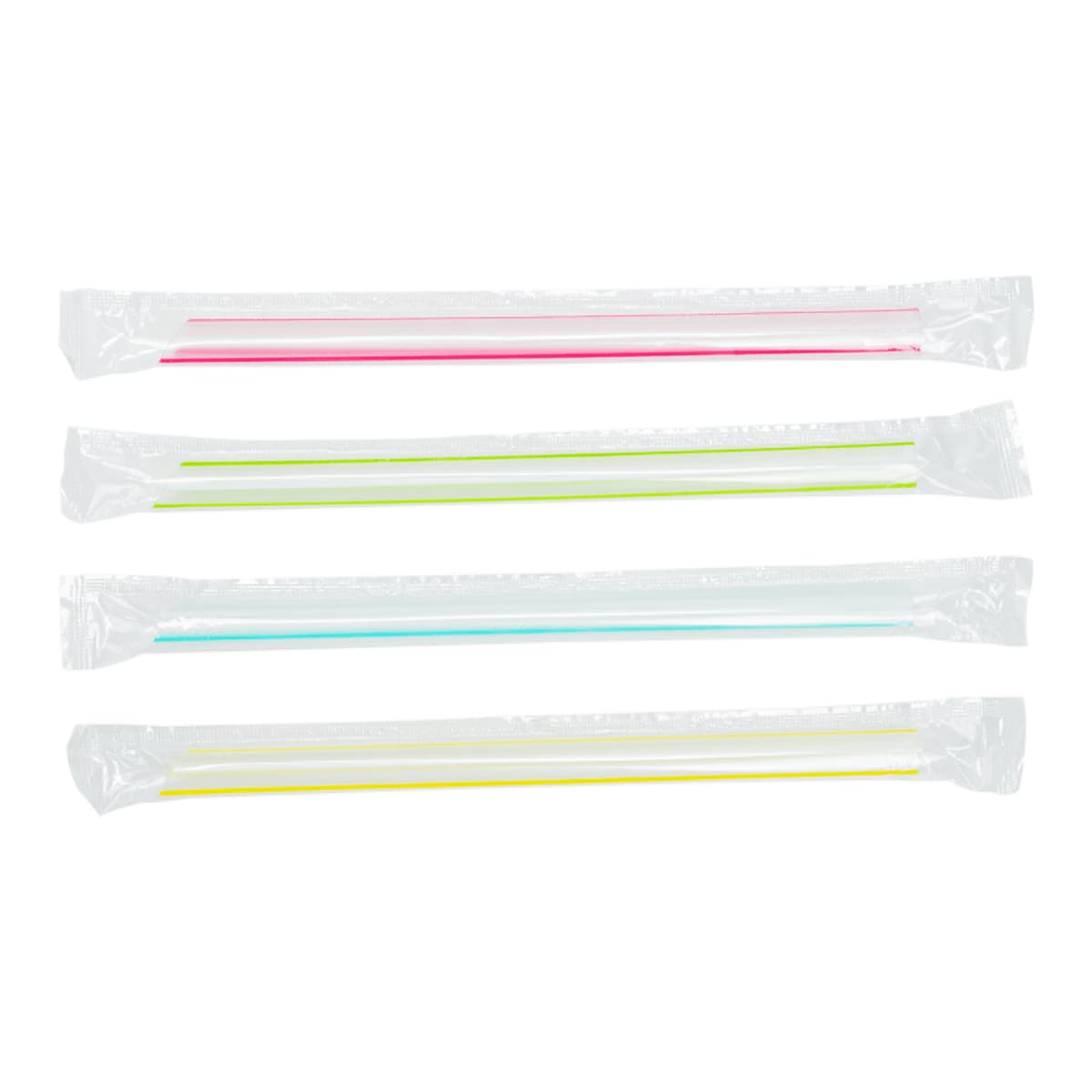 Colossal & Boba Straw 7.5 IN Assorted Neon Wrapped 2000/Case