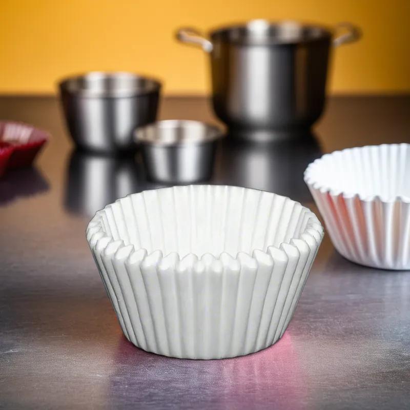 Baking Cup 6X1.875X2.25 IN White 500 Count/Pack 20 Packs/Case 10000 Count/Case