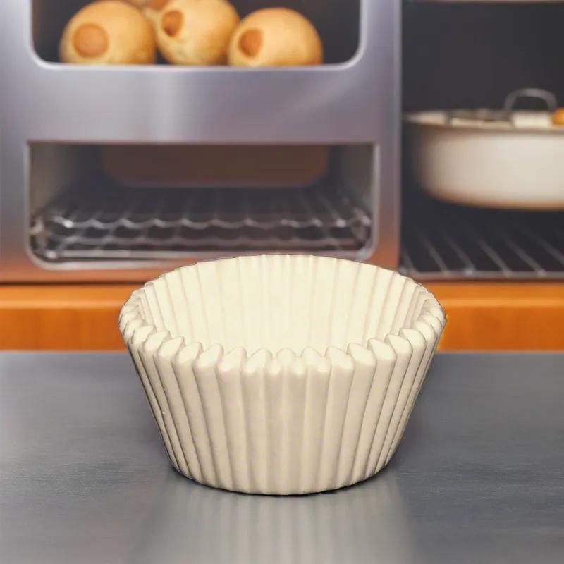 Baking Cup 5.5X1.25X3 IN White 500 Count/Pack 20 Packs/Case 10000 Count/Case