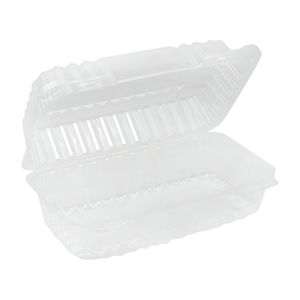 Take-Out Container Hinged 9X5X3 IN PS Clear 250/Case