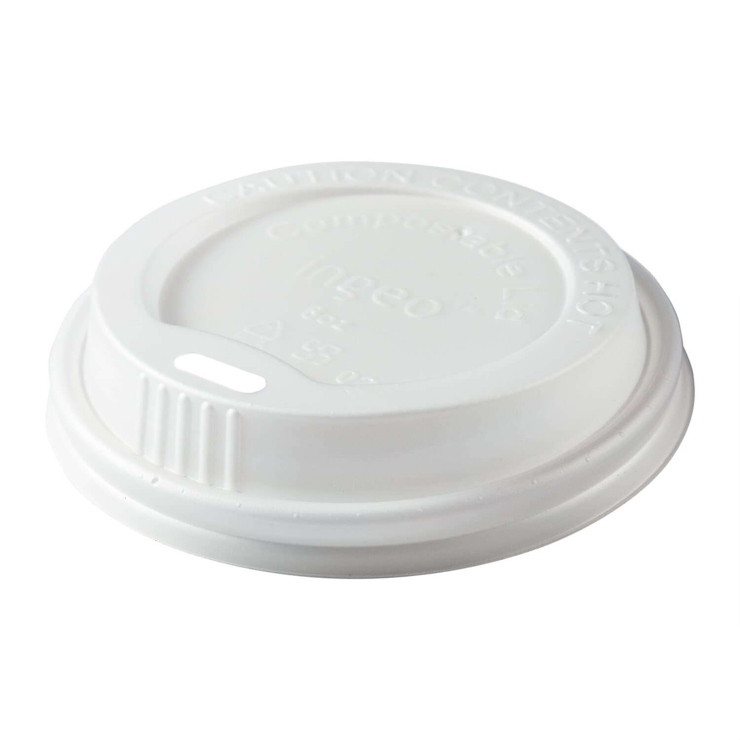 PrimeWare® Lid CPLA White For 8 FLOZ Cup Freezer Safe 50 Count/Pack 20 Packs/Case