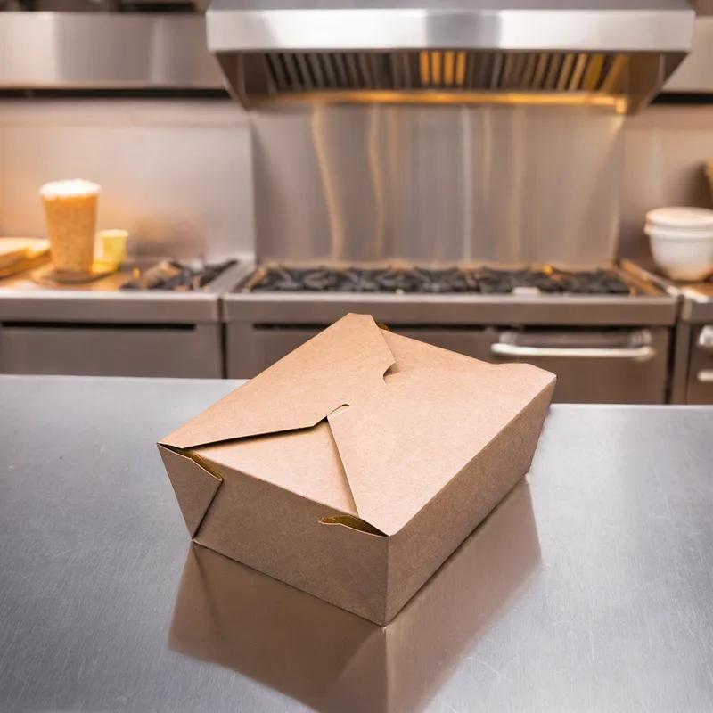 #8 Take-Out Box Fold-Top Kraft 300/Case