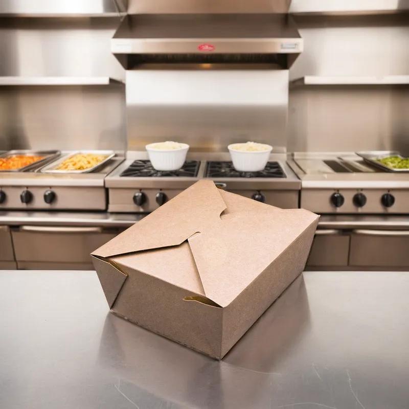 #8 Take-Out Box Fold-Top Kraft 300/Case