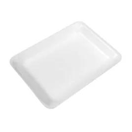 4L Meat Tray 7.25X9.25X1.25 IN Polystyrene Foam White Heavy 500/Bundle