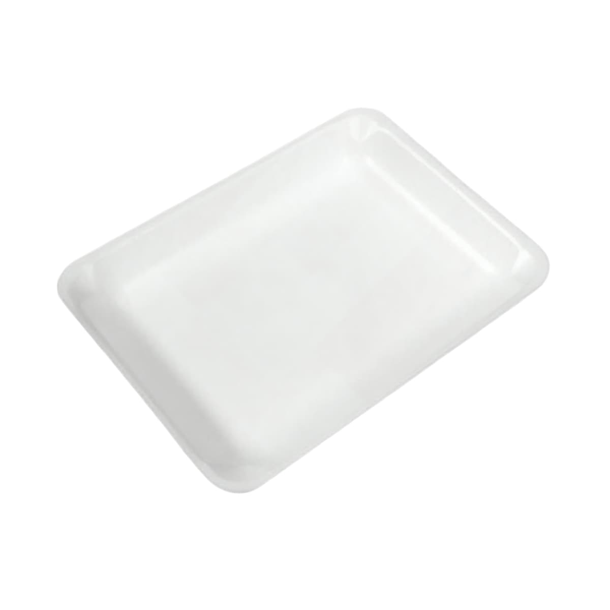 4L Meat Tray 7.25X9.25X1.25 IN Polystyrene Foam White Heavy 500/Bundle