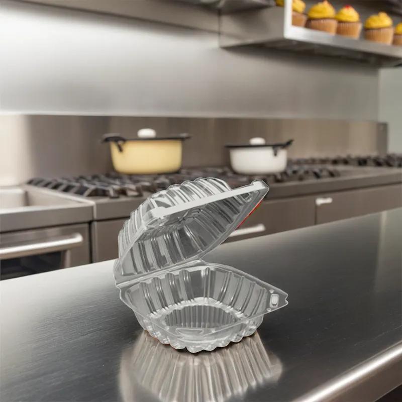 Cupcake Hinged Container 5 IN Plastic Clear 500/Case