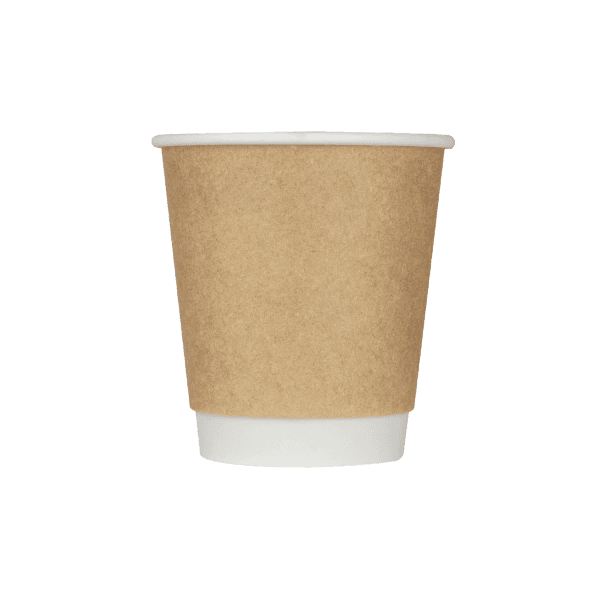 Karat® Cup Wrapped 10 FLOZ Double Wall Poly-Coated Paper Kraft 500/Case