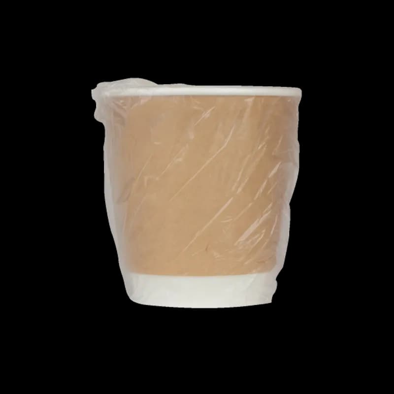 Karat® Cup Wrapped 10 FLOZ Double Wall Poly-Coated Paper Kraft 500/Case