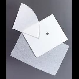 Fryer Filter Envelope 20.5X10 IN White Oblong Crepe Paper 1.38 Inch Hole 100 Count/Pack