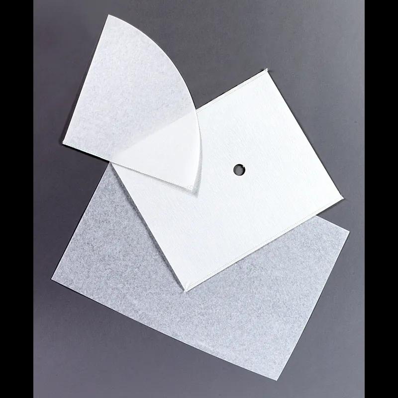 Fryer Filter Envelope 20.5X10 IN White Oblong Crepe Paper 1.38 Inch Hole 100 Count/Pack