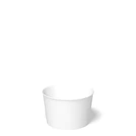 Food Container Base & Lid Combo 8 OZ Paper White 250/Case