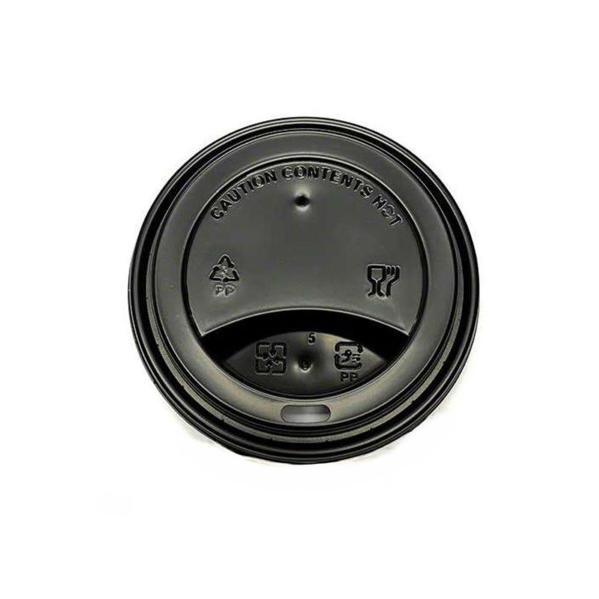 Lid Dome Black For 10-20 FLOZ Cup Sip Through 1000/Case