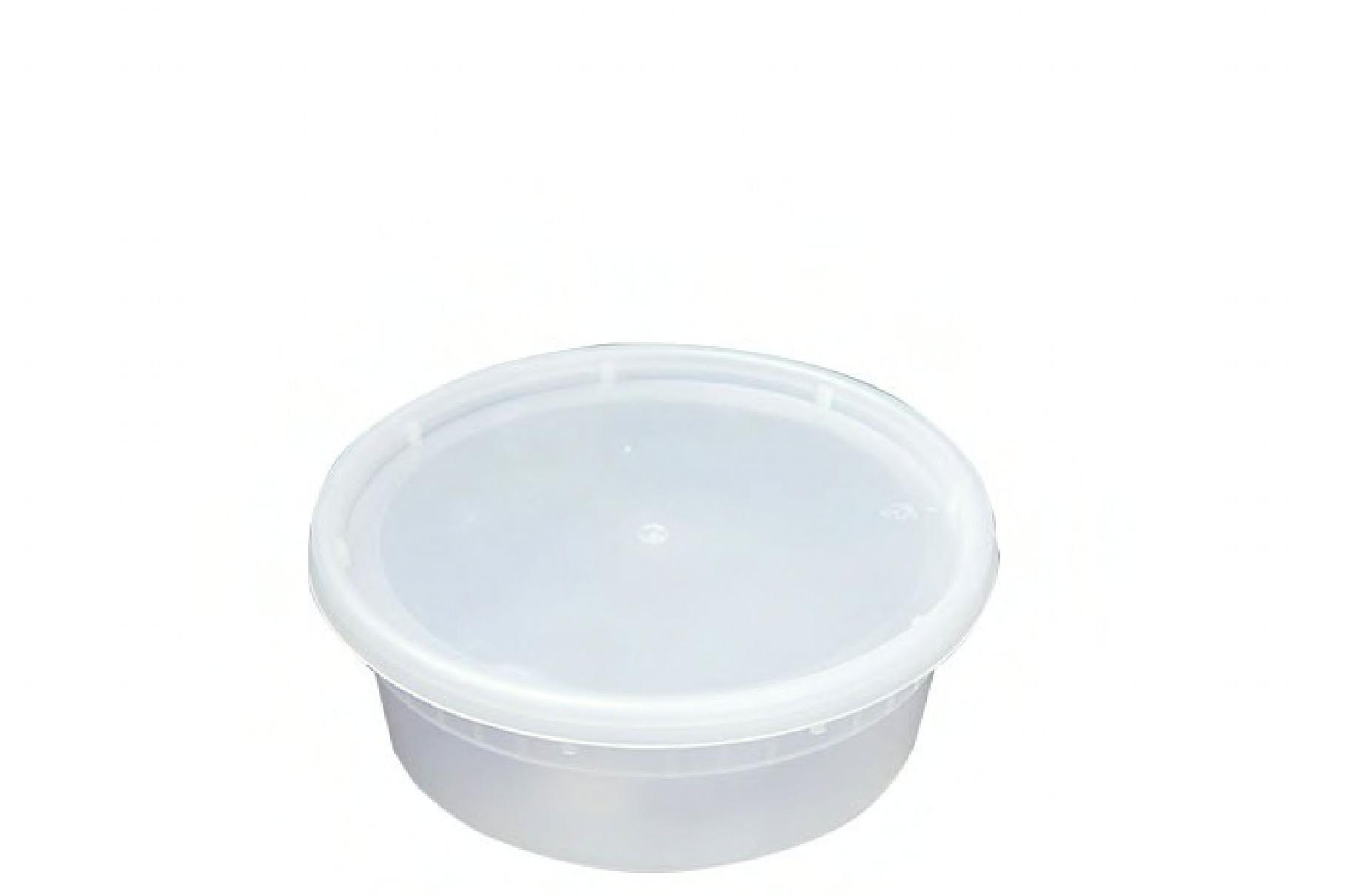 Deli Container Base & Lid Combo 8 OZ Plastic 250/Case