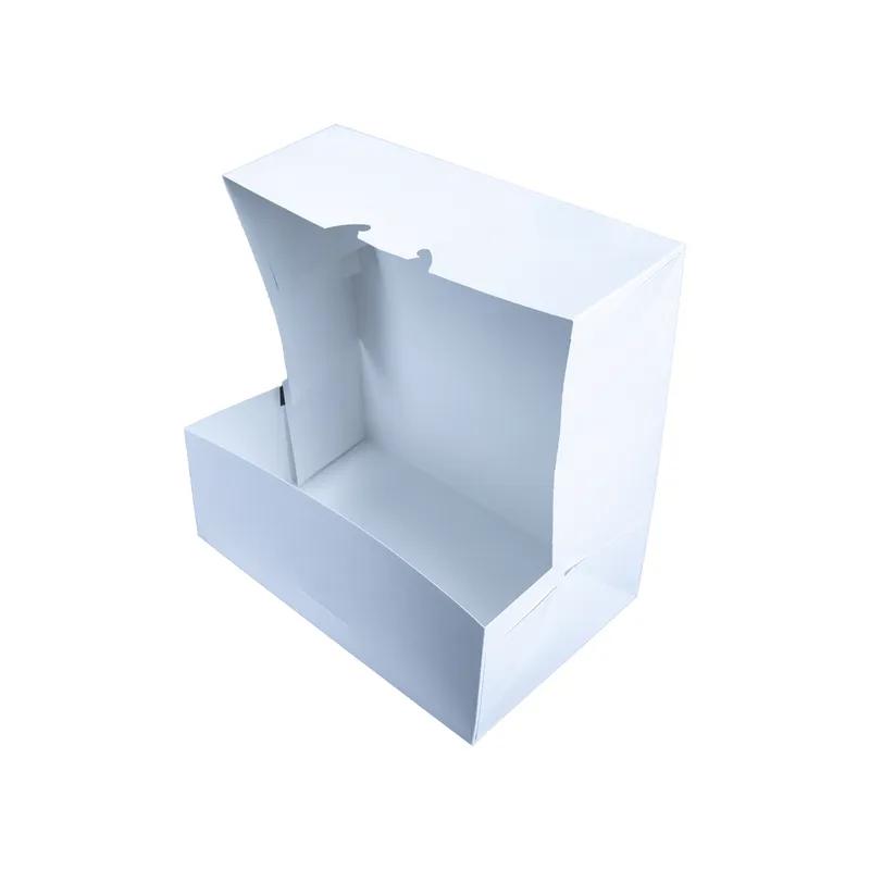Donut Box 10X6.25X3.5 IN SBS Paperboard White Rectangle Automatic 200/Case
