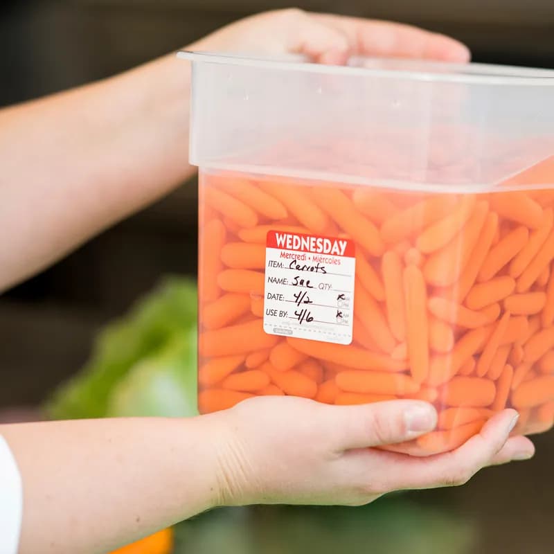 DuraPeel™ Wednesday Prep Item Label 2X2 IN Removable Waterproof 500/Roll