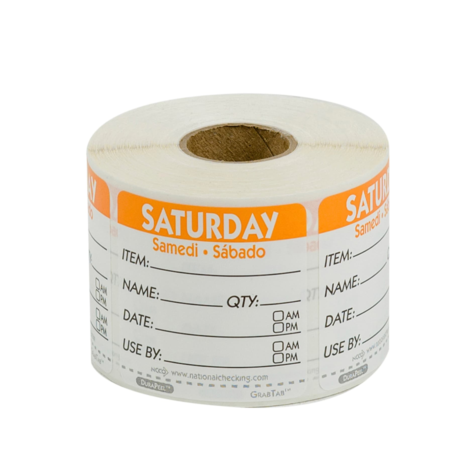 DuraPeel™ Saturday Prep Item Label 2X2 IN Removable Waterproof 500/Roll