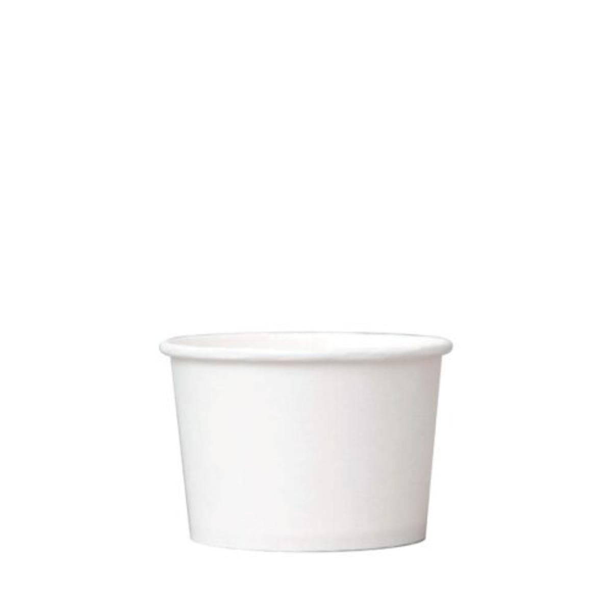Food Container Base 8 OZ White Heavy Duty 1000/Case
