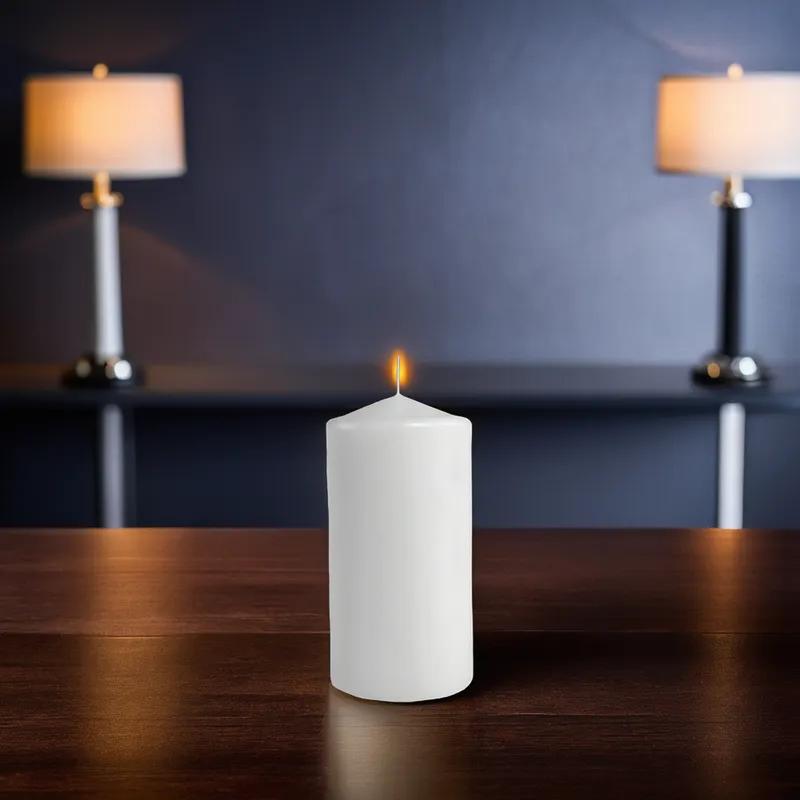 Pillar Candle 3X6 IN Wax White 12/Case