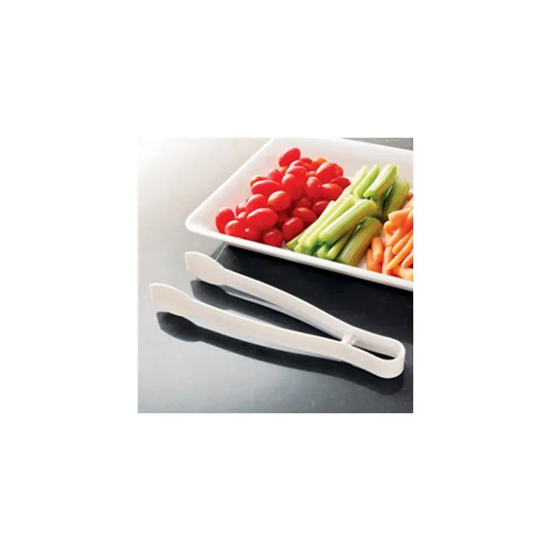 Tongs 9 IN Plastic White 48/Case