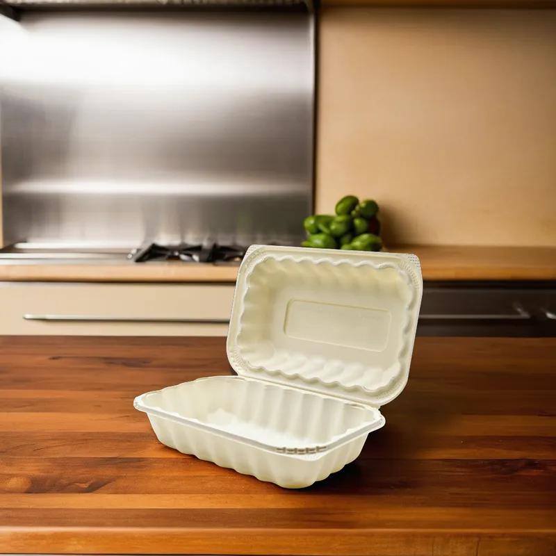 Hot Take-Out Container Hinged 9X6 IN Oblong 270/Case