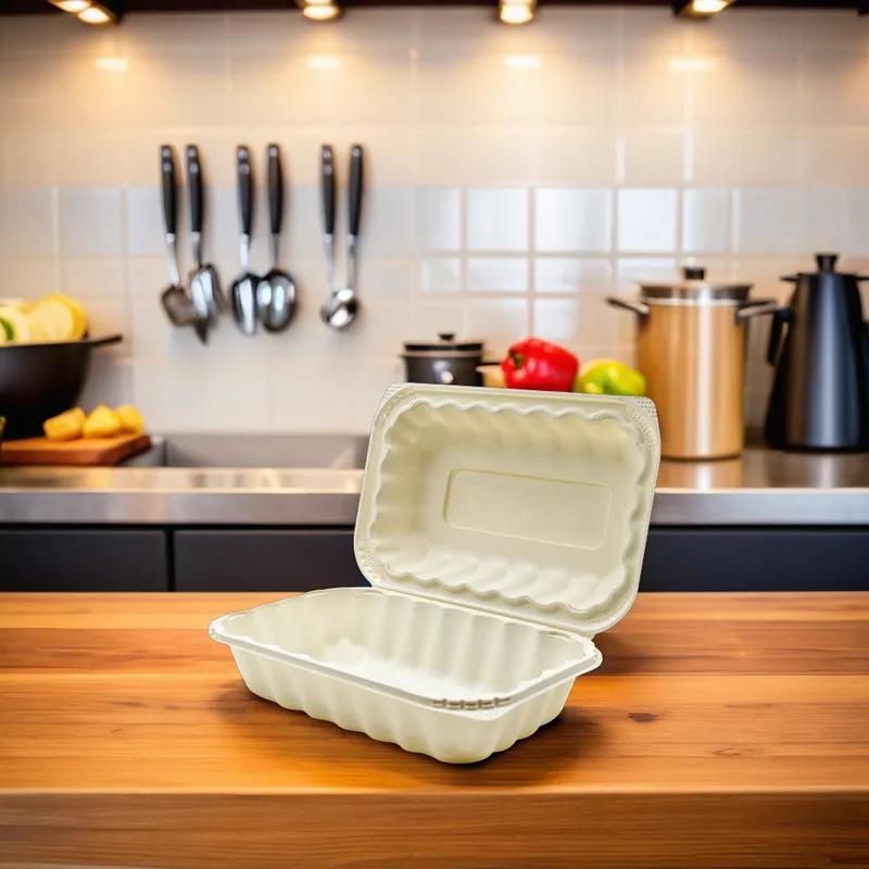 Hot Take-Out Container Hinged 9X6 IN Oblong 270/Case