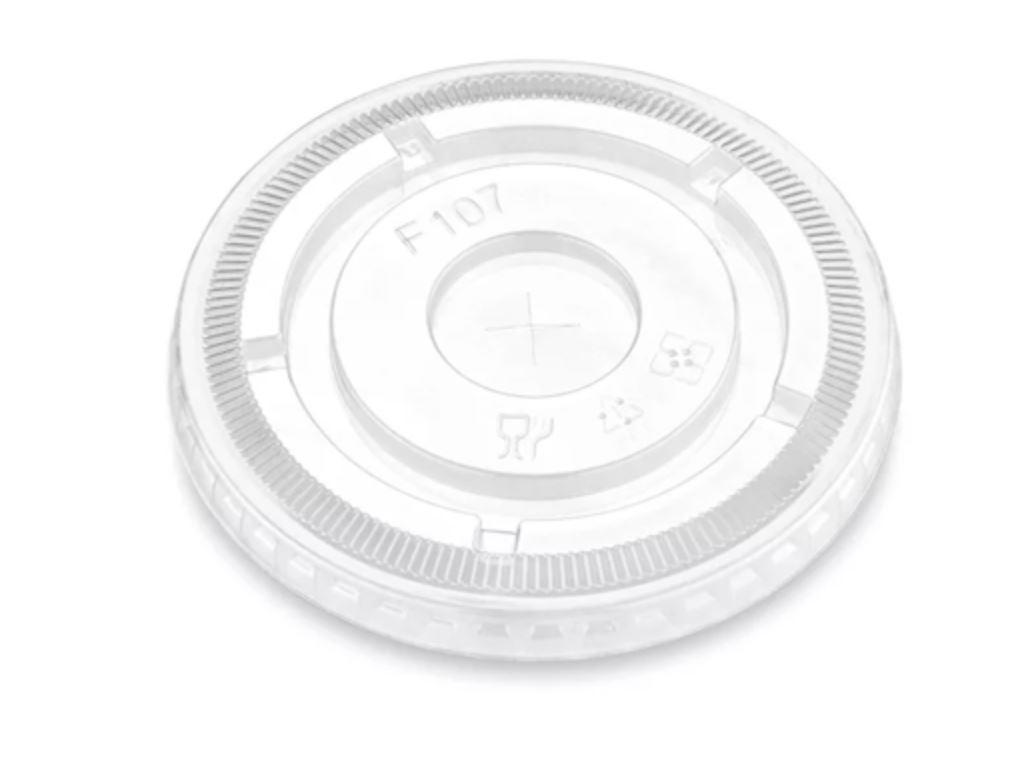 Lid Flat Clear For 32 FLOZ Cup Slotted 500/Case