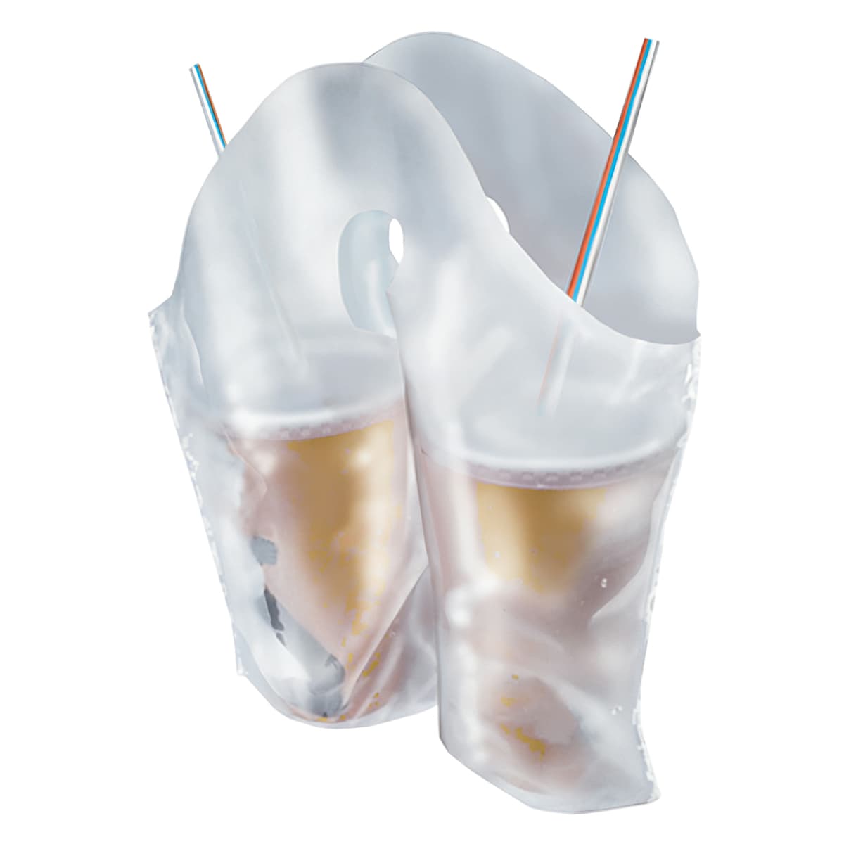 Beverage Bag 13X13X3 IN Plastic Clear Divided 500/Case
