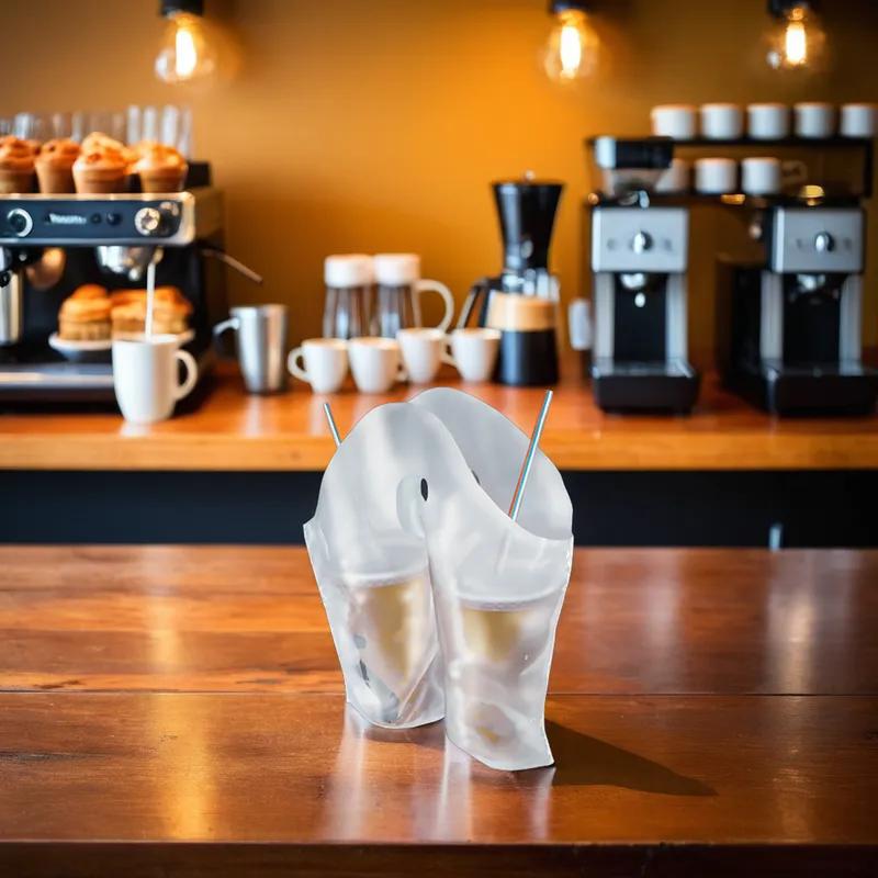 Beverage Bag 13X13X3 IN Plastic Clear Divided 500/Case