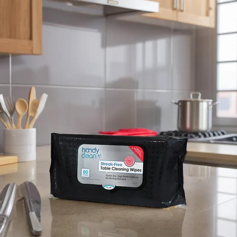 HandyClean® All Purpose Cleaning Wipe 10.5X7.75 IN Standard White Pre-Moistened Streak-Free 80 Count/Pack 12 Packs/Case