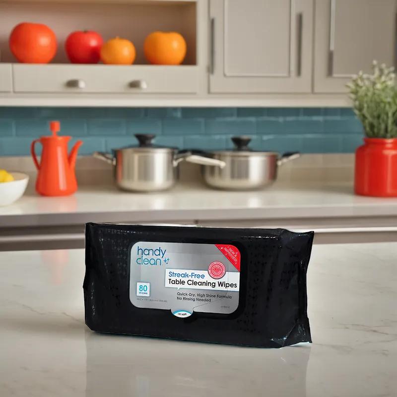 HandyClean® All Purpose Cleaning Wipe 10.5X7.75 IN Standard White Pre-Moistened Streak-Free 80 Count/Pack 12 Packs/Case