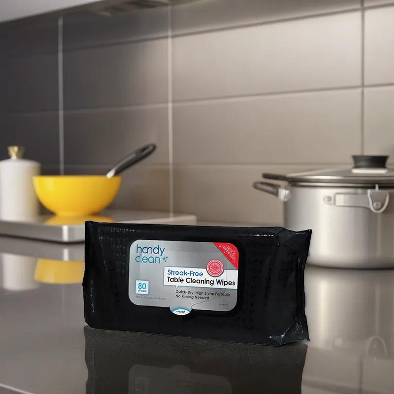 HandyClean® All Purpose Cleaning Wipe 10.5X7.75 IN Standard White Pre-Moistened Streak-Free 80 Count/Pack 12 Packs/Case