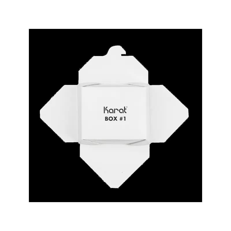 Karat® #1 Take-Out Box Fold-Top White 450/Case