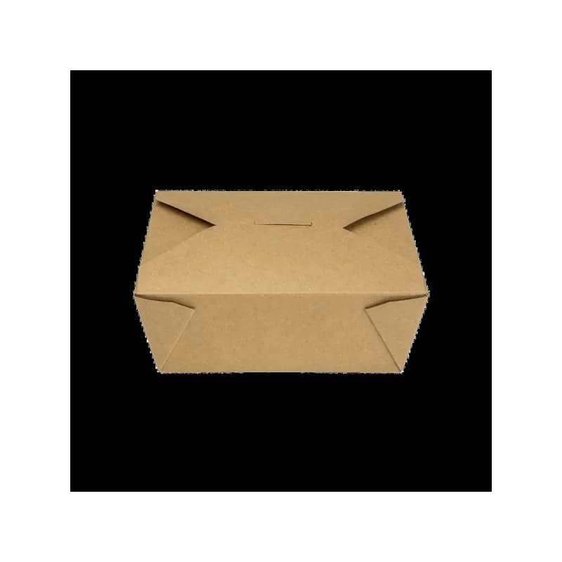 Karat® #8 Take-Out Box Fold-Top Kraft Folded 300/Case