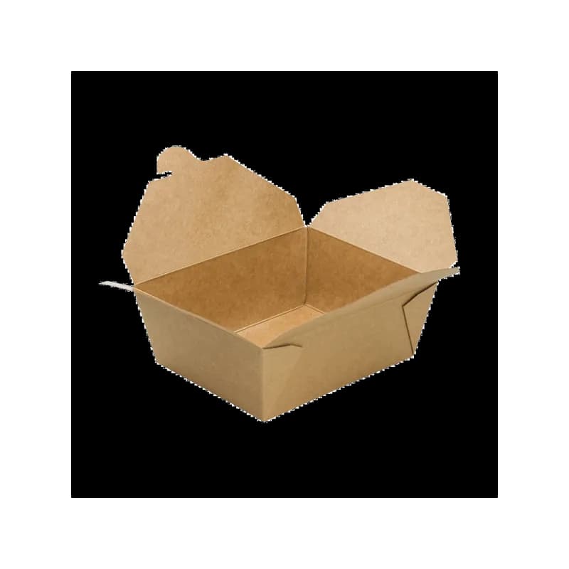 Karat® #8 Take-Out Box Fold-Top Kraft Folded 300/Case