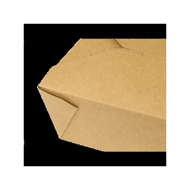 Karat® #8 Take-Out Box Fold-Top Kraft Folded 300/Case