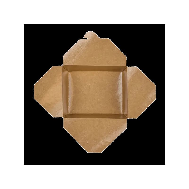 Karat® #8 Take-Out Box Fold-Top Kraft Folded 300/Case