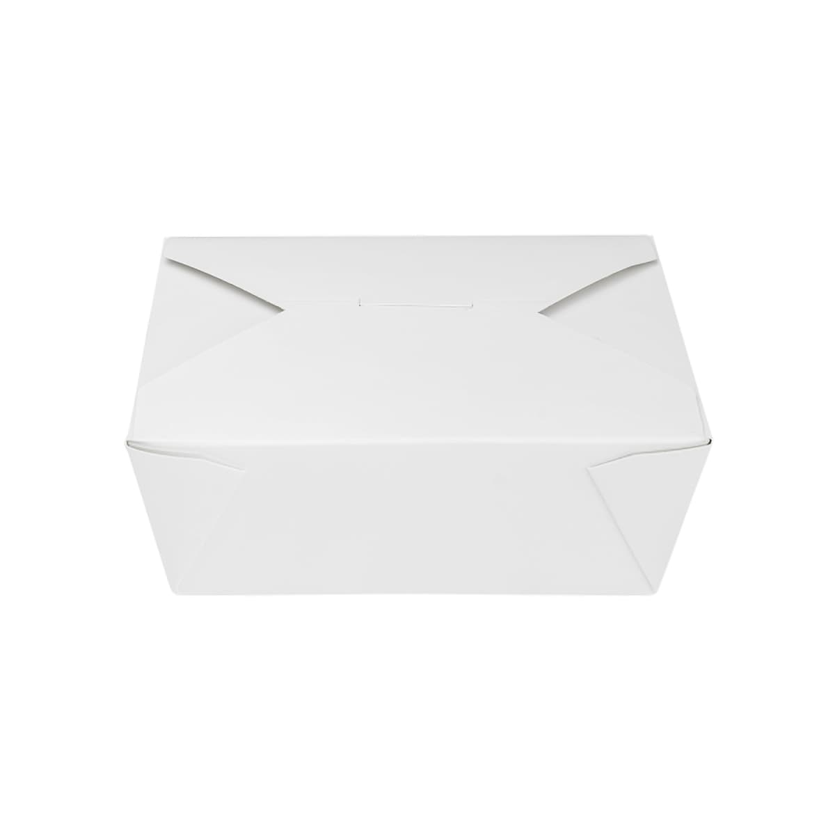 Karat® #8 Take-Out Box Fold-Top White Folded 300/Case