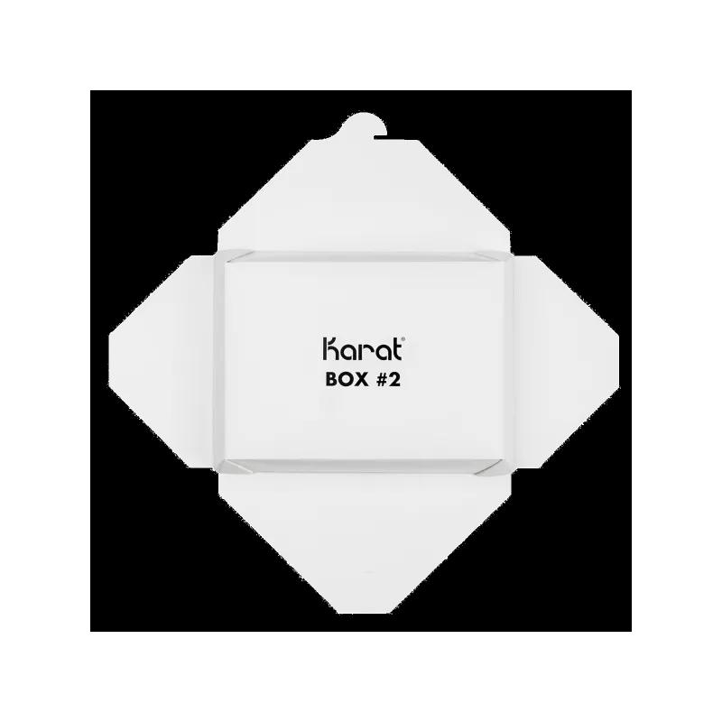 Karat® #2 Take-Out Box Fold-Top White 200/Case
