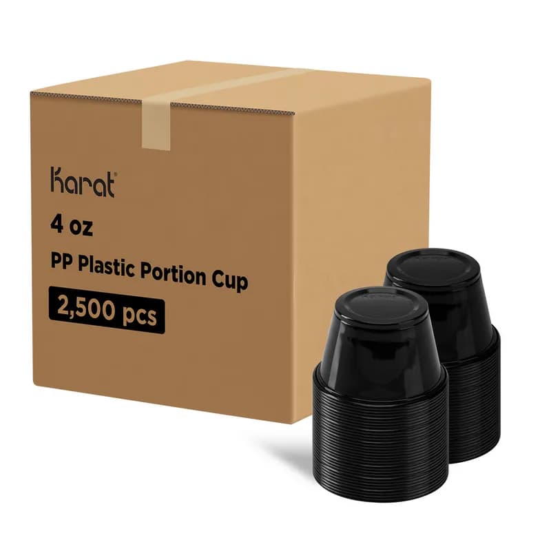 Souffle & Portion Cup 4 OZ PP Black 2500/Case