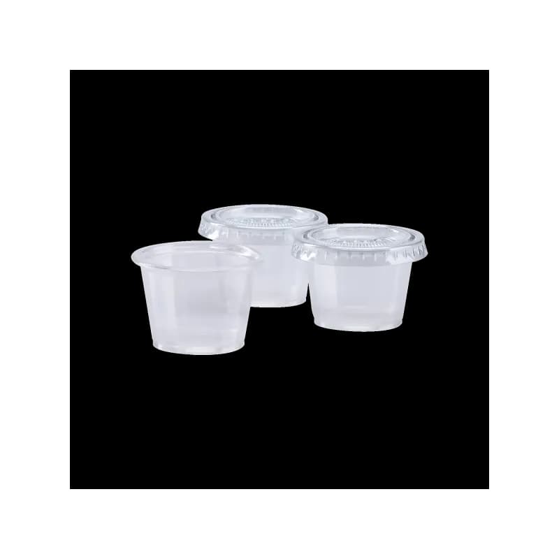 Lid PET Clear For 1 OZ Tall Souffle & Portion Cup 2500/Case