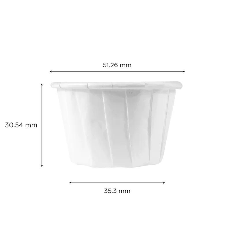 Souffle & Portion Cup 1.25 OZ Paper White 5000/Case