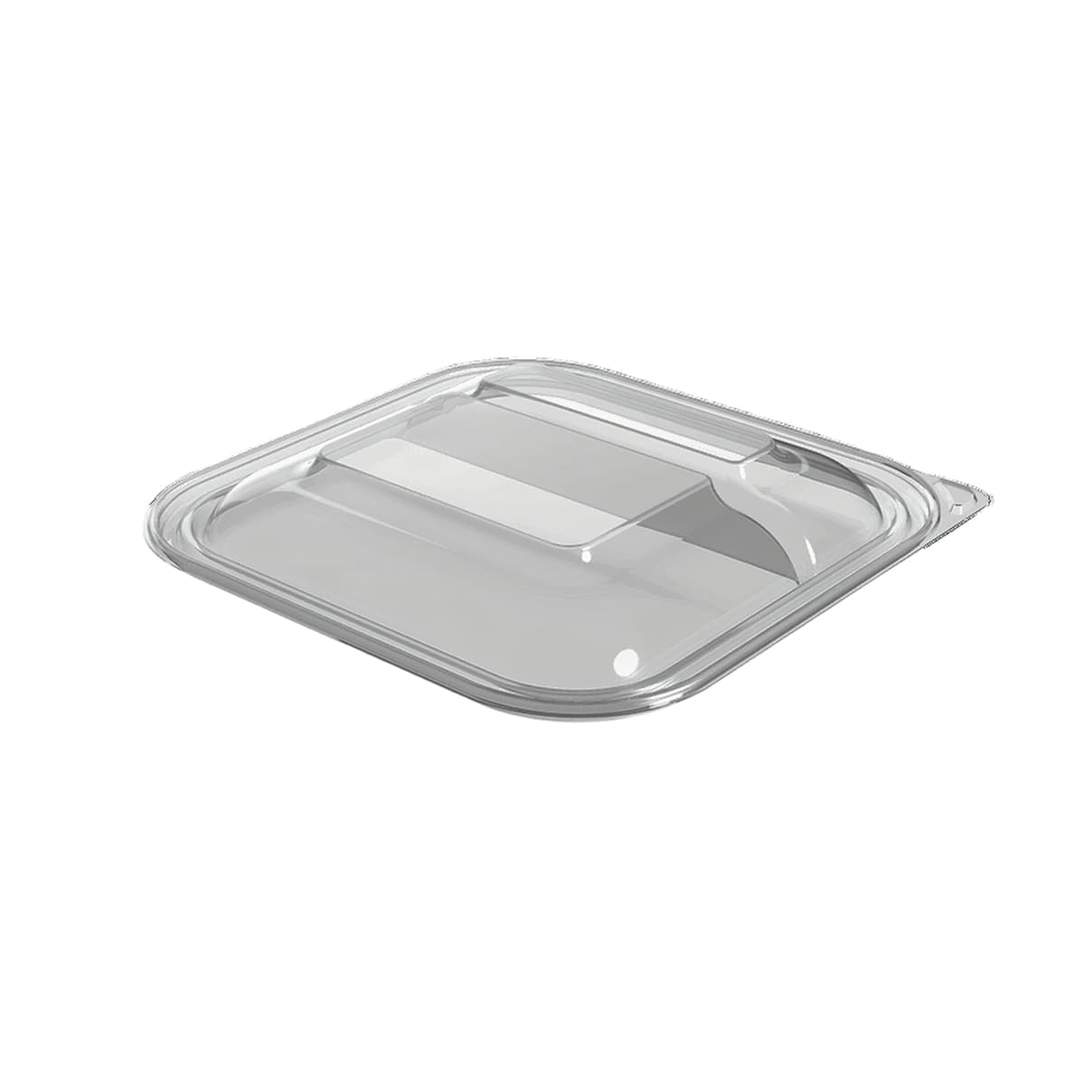 Thermosource Tooling Lid 9X9X1 IN 2 Compartment PET Clear For Container 400/Case