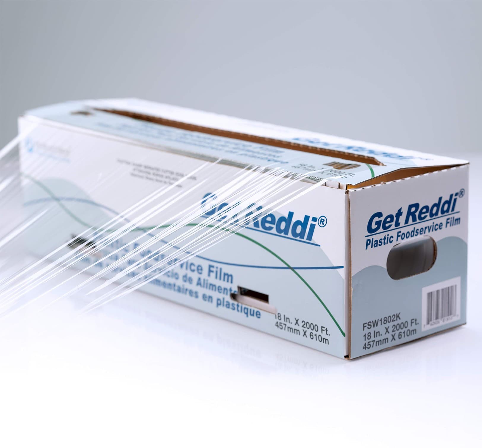 Get Reddi® Foodservice Cling Film Cutter & Roll 12IN X2000FT PVC 1/Roll