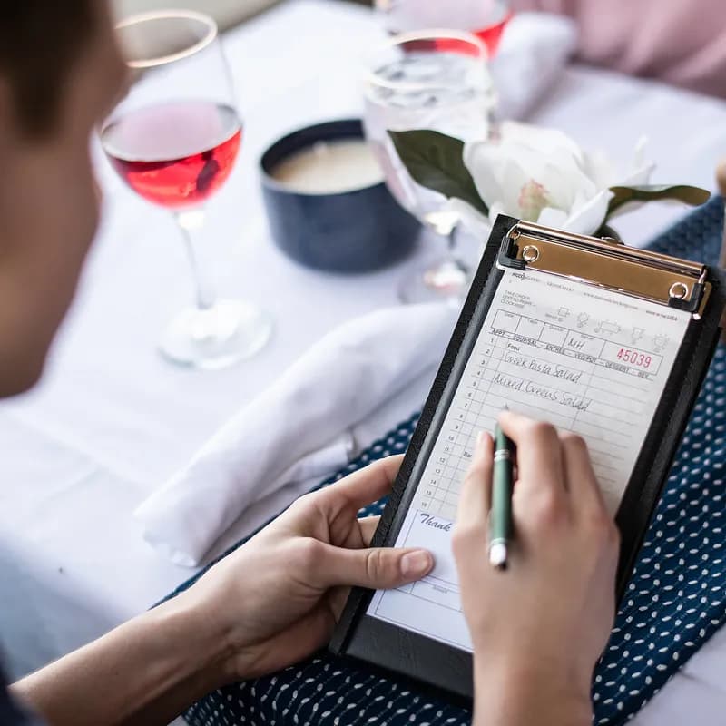 Guest Check 4.25X8.25 IN Green Large Duplicate Carbon-Backed 50 Count/Pack 50 Packs/Case