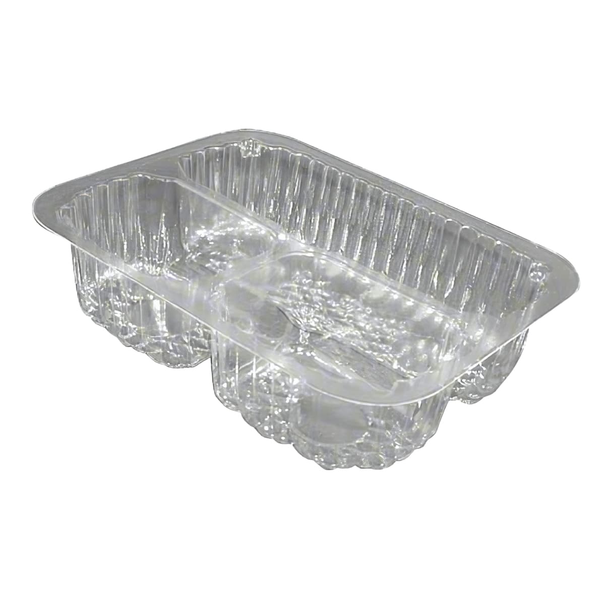 Take-Out Container Base 3 Compartment Clear 1000/Case