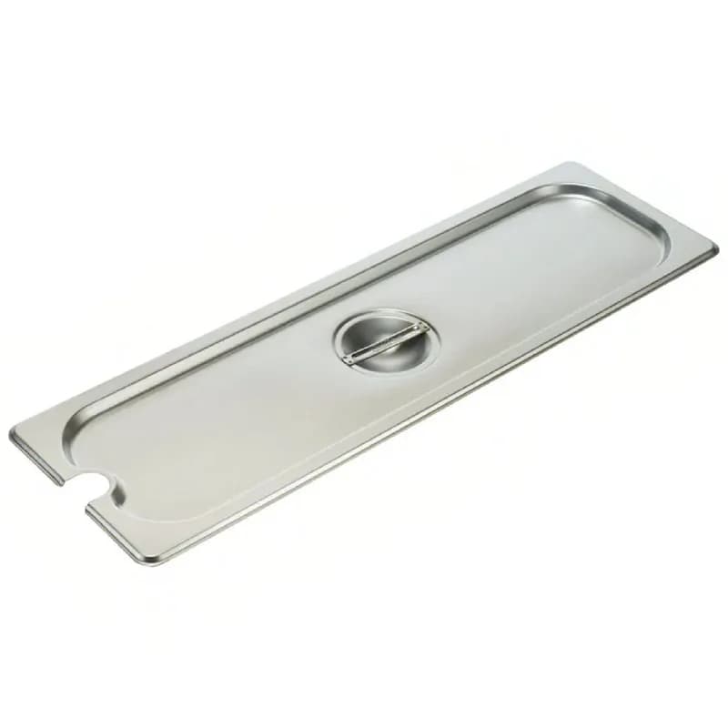 Pan Cover Half Size 20.88X6.38X1.0 IN Stainless Steel Rectangle Notched Long 1/Each