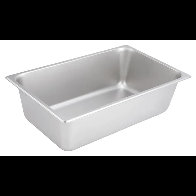 Food Pan Full Size Rectangle 18/8 Stainless Steel 25GA Straight Sided 1/Each