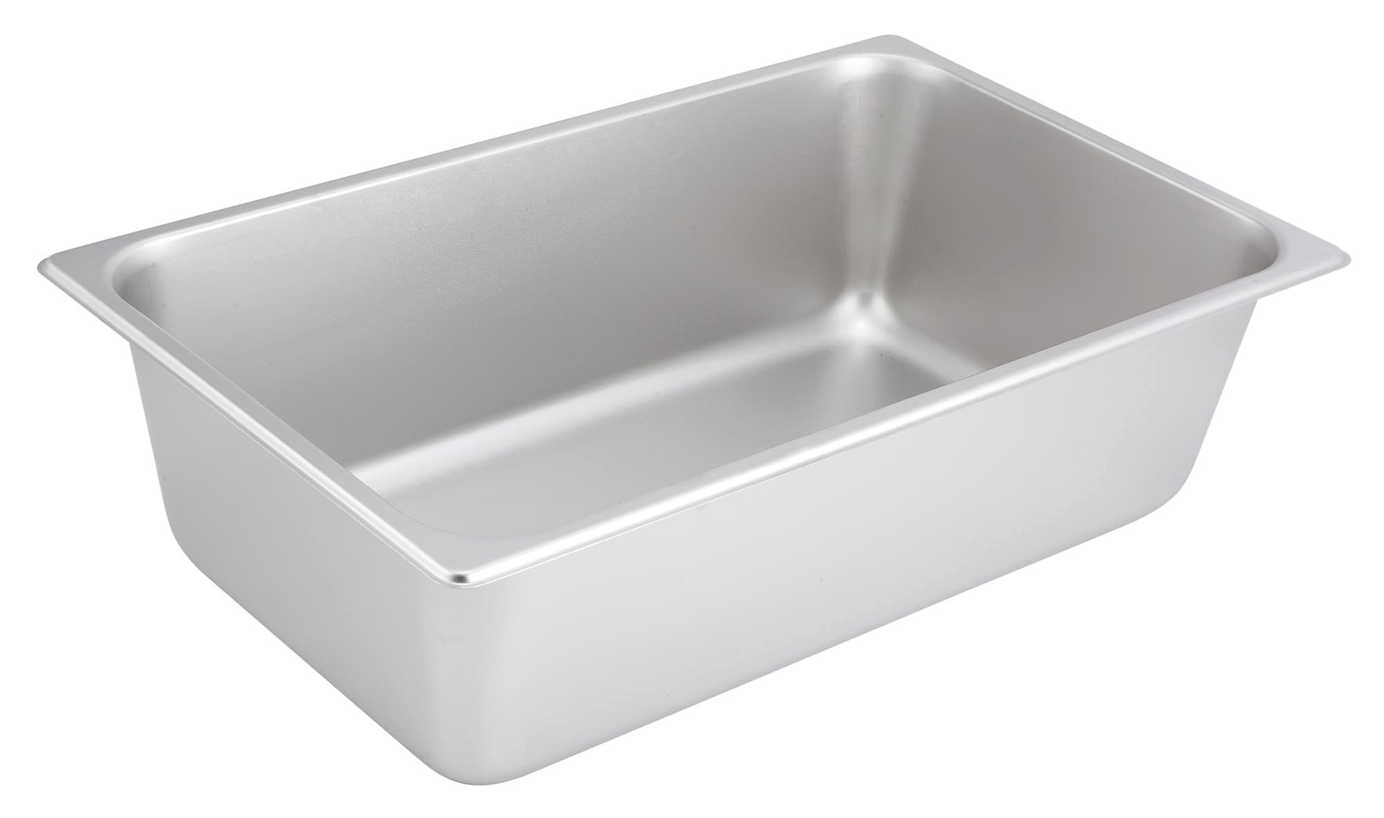 Food Pan Full Size Rectangle 18/8 Stainless Steel 25GA Straight Sided 1/Each